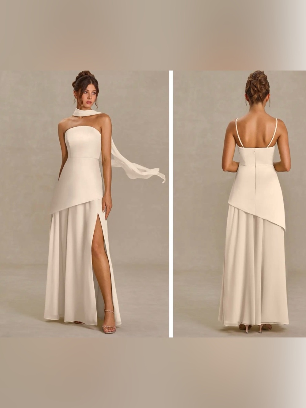 Azazie Alma Cream Two Piece Set